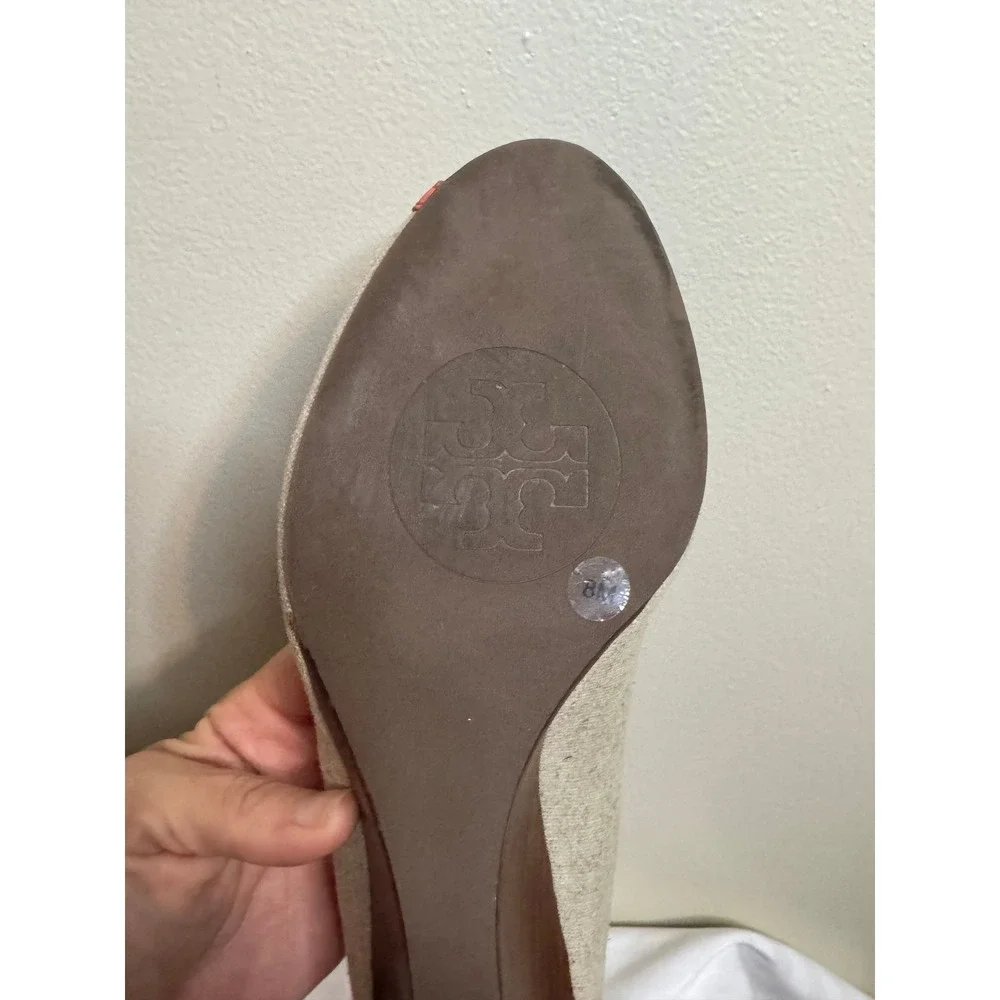 Tory Burch Amanda 65mm Open Toe Wedge Natural Strawberry 12138237 Mens 8